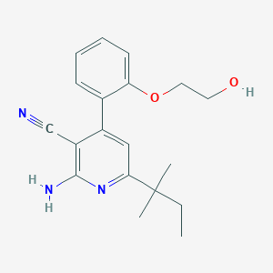 molecular formula C19H23N3O2 B5270314 2-amino-6-(1,1-dimethylpropyl)-4-[2-(2-hydroxyethoxy)phenyl]nicotinonitrile 