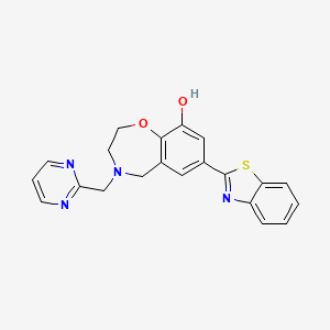 7-(1,3-benzothiazol-2-yl)-4-(pyrimidin-2-ylmethyl)-2,3,4,5-tetrahydro-1,4-benzoxazepin-9-ol