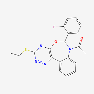 1-[3-(ETHYLSULFANYL)-6-(2-FLUOROPHENYL)[1,2,4]TRIAZINO[5,6-D][3,1]BENZOXAZEPIN-7(6H)-YL]-1-ETHANONE