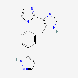 5'-methyl-1-[4-(1H-pyrazol-5-yl)phenyl]-1H,3'H-2,4'-biimidazole