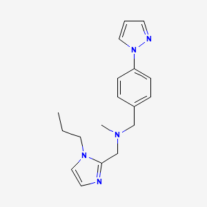 N-methyl-1-(1-propyl-1H-imidazol-2-yl)-N-[4-(1H-pyrazol-1-yl)benzyl]methanamine