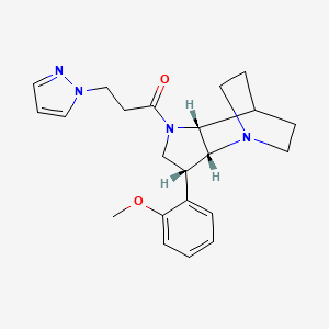 (3R*,3aR*,7aR*)-3-(2-methoxyphenyl)-1-[3-(1H-pyrazol-1-yl)propanoyl]octahydro-4,7-ethanopyrrolo[3,2-b]pyridine