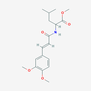 methyl N-[(2E)-3-(3,4-dimethoxyphenyl)prop-2-enoyl]leucinate