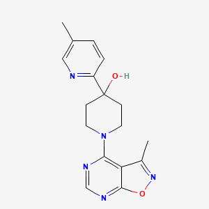 1-(3-methylisoxazolo[5,4-d]pyrimidin-4-yl)-4-(5-methylpyridin-2-yl)piperidin-4-ol