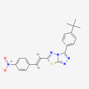 3-(4-tert-butylphenyl)-6-[2-(4-nitrophenyl)vinyl][1,2,4]triazolo[3,4-b][1,3,4]thiadiazole