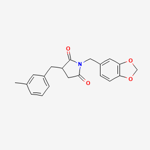 1-(1,3-benzodioxol-5-ylmethyl)-3-(3-methylbenzyl)-2,5-pyrrolidinedione