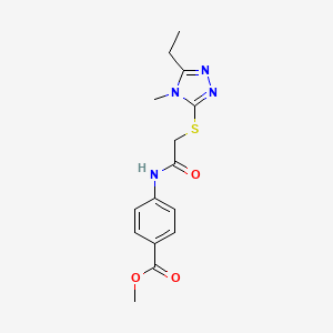 methyl 4-({[(5-ethyl-4-methyl-4H-1,2,4-triazol-3-yl)sulfanyl]acetyl}amino)benzoate