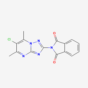 2-{6-Chloro-5,7-dimethyl-[1,2,4]triazolo[1,5-A]pyrimidin-2-YL}-2,3-dihydro-1H-isoindole-1,3-dione