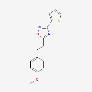 molecular formula C15H14N2O2S B5270453 5-[2-(4-methoxyphenyl)ethyl]-3-(2-thienyl)-1,2,4-oxadiazole 