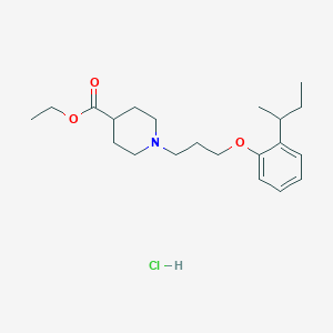 Ethyl 1-[3-(2-butan-2-ylphenoxy)propyl]piperidine-4-carboxylate;hydrochloride