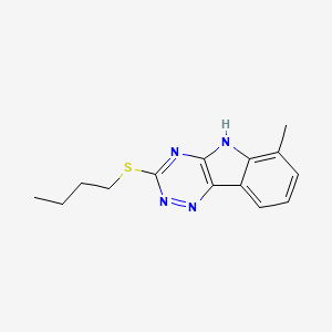 3-(butylsulfanyl)-6-methyl-5H-[1,2,4]triazino[5,6-b]indole