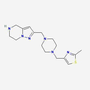 2-({4-[(2-methyl-1,3-thiazol-4-yl)methyl]-1-piperazinyl}methyl)-4,5,6,7-tetrahydropyrazolo[1,5-a]pyrazine dihydrochloride