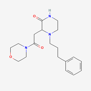 3-[2-(4-morpholinyl)-2-oxoethyl]-4-(3-phenylpropyl)-2-piperazinone