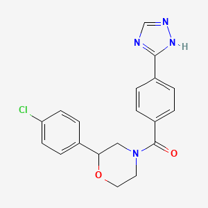 2-(4-chlorophenyl)-4-[4-(1H-1,2,4-triazol-3-yl)benzoyl]morpholine