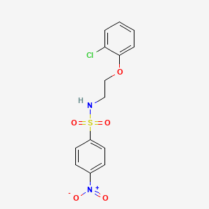 molecular formula C14H13ClN2O5S B5270555 N-[2-(2-CHLOROPHENOXY)ETHYL]-4-NITROBENZENE-1-SULFONAMIDE 