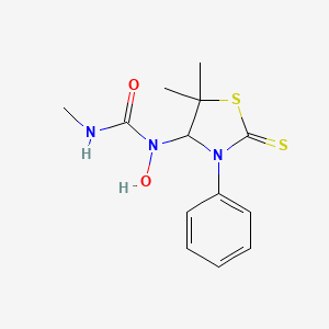 N-(5,5-dimethyl-3-phenyl-2-thioxo-1,3-thiazolidin-4-yl)-N-hydroxy-N'-methylurea