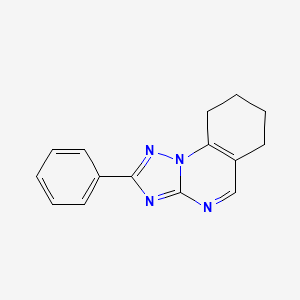 molecular formula C15H14N4 B5270584 2-Phenyl-6,7,8,9-tetrahydro-[1,2,4]triazolo[1,5-a]quinazoline 