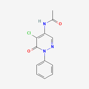 molecular formula C12H10ClN3O2 B5270597 N-(5-chloro-6-oxo-1-phenyl-1,6-dihydro-4-pyridazinyl)acetamide 