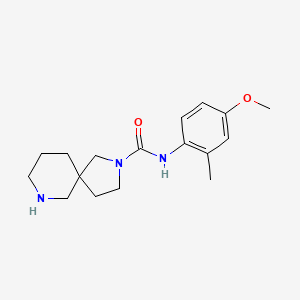 N-(4-methoxy-2-methylphenyl)-2,7-diazaspiro[4.5]decane-2-carboxamide hydrochloride