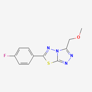 molecular formula C11H9FN4OS B5270621 6-(4-fluorophenyl)-3-(methoxymethyl)[1,2,4]triazolo[3,4-b][1,3,4]thiadiazole 