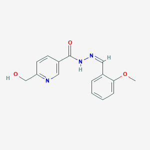 molecular formula C15H15N3O3 B5270625 6-(hydroxymethyl)-N-[(Z)-(2-methoxyphenyl)methylideneamino]pyridine-3-carboxamide 