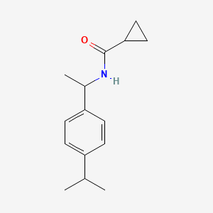 molecular formula C15H21NO B5270640 N-{1-[4-(propan-2-yl)phenyl]ethyl}cyclopropanecarboxamide 