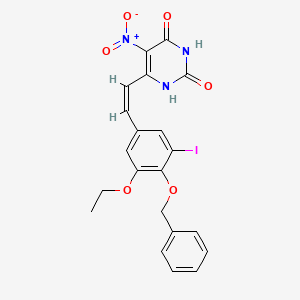 6-[(Z)-2-(3-ethoxy-5-iodo-4-phenylmethoxyphenyl)ethenyl]-5-nitro-1H-pyrimidine-2,4-dione