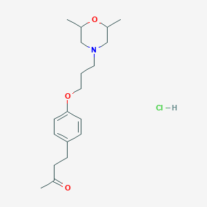 4-[4-[3-(2,6-Dimethylmorpholin-4-yl)propoxy]phenyl]butan-2-one;hydrochloride