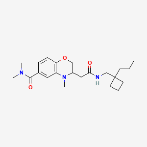 N,N,4-trimethyl-3-(2-oxo-2-{[(1-propylcyclobutyl)methyl]amino}ethyl)-3,4-dihydro-2H-1,4-benzoxazine-6-carboxamide