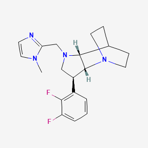 (2R*,3S*,6R*)-3-(2,3-difluorophenyl)-5-[(1-methyl-1H-imidazol-2-yl)methyl]-1,5-diazatricyclo[5.2.2.0~2,6~]undecane