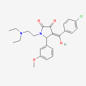 4-(4-chlorobenzoyl)-1-[2-(diethylamino)ethyl]-3-hydroxy-5-(3-methoxyphenyl)-1,5-dihydro-2H-pyrrol-2-one