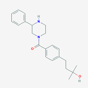 2-methyl-4-{4-[(3-phenyl-1-piperazinyl)carbonyl]phenyl}-2-butanol