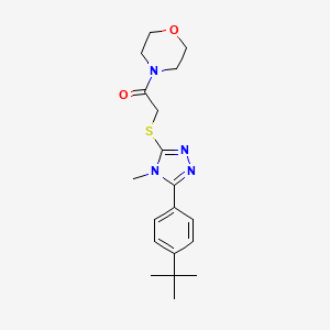 molecular formula C19H26N4O2S B5270757 4-({[5-(4-tert-butylphenyl)-4-methyl-4H-1,2,4-triazol-3-yl]thio}acetyl)morpholine 