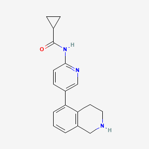 N-[5-(1,2,3,4-tetrahydroisoquinolin-5-yl)pyridin-2-yl]cyclopropanecarboxamide