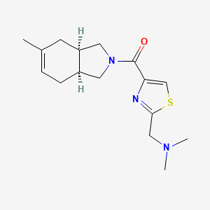 molecular formula C16H23N3OS B5270778 N,N-dimethyl-1-(4-{[(3aR*,7aS*)-5-methyl-1,3,3a,4,7,7a-hexahydro-2H-isoindol-2-yl]carbonyl}-1,3-thiazol-2-yl)methanamine 