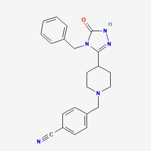 4-{[4-(4-benzyl-5-oxo-4,5-dihydro-1H-1,2,4-triazol-3-yl)-1-piperidinyl]methyl}benzonitrile