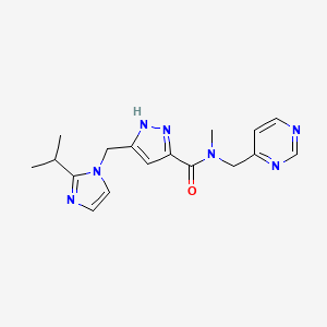 5-[(2-isopropyl-1H-imidazol-1-yl)methyl]-N-methyl-N-(pyrimidin-4-ylmethyl)-1H-pyrazole-3-carboxamide