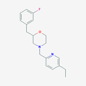 4-[(5-ethyl-2-pyridinyl)methyl]-2-(3-fluorobenzyl)morpholine