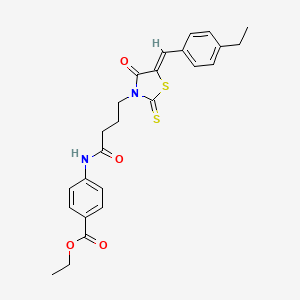 ethyl 4-({4-[5-(4-ethylbenzylidene)-4-oxo-2-thioxo-1,3-thiazolidin-3-yl]butanoyl}amino)benzoate