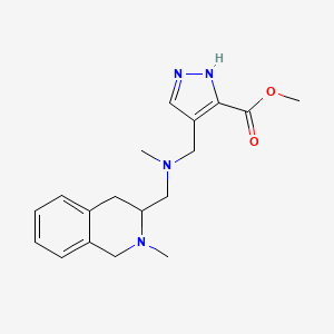 methyl 4-({methyl[(2-methyl-1,2,3,4-tetrahydro-3-isoquinolinyl)methyl]amino}methyl)-1H-pyrazole-3-carboxylate