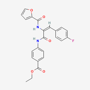 ethyl 4-[[(E)-3-(4-fluorophenyl)-2-(furan-2-carbonylamino)prop-2-enoyl]amino]benzoate