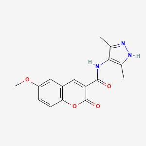 N-(3,5-dimethyl-1H-pyrazol-4-yl)-6-methoxy-2-oxochromene-3-carboxamide