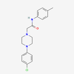 molecular formula C19H22ClN3O B5270841 2-[4-(4-chlorophenyl)piperazin-1-yl]-N-(4-methylphenyl)acetamide 