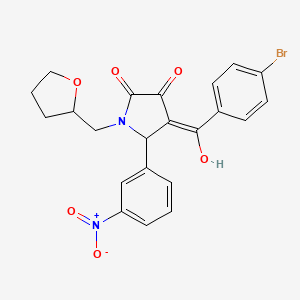 4-(4-Bromobenzoyl)-3-hydroxy-5-(3-nitrophenyl)-1-((tetrahydrofuran-2-yl)methyl)-1H-pyrrol-2(5H)-one