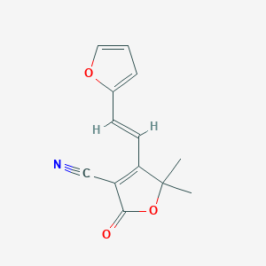 4-[2-(2-furyl)vinyl]-5,5-dimethyl-2-oxo-2,5-dihydro-3-furancarbonitrile