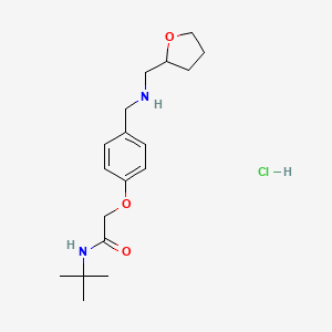 N-tert-butyl-2-[4-[(oxolan-2-ylmethylamino)methyl]phenoxy]acetamide;hydrochloride