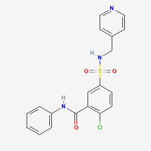 2-chloro-N-phenyl-5-(pyridin-4-ylmethylsulfamoyl)benzamide