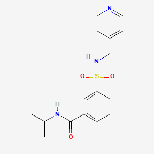 molecular formula C17H21N3O3S B5270954 2-METHYL-N-(PROPAN-2-YL)-5-{[(PYRIDIN-4-YL)METHYL]SULFAMOYL}BENZAMIDE 