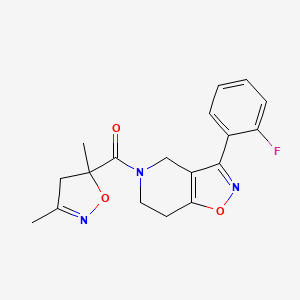 5-[(3,5-dimethyl-4,5-dihydroisoxazol-5-yl)carbonyl]-3-(2-fluorophenyl)-4,5,6,7-tetrahydroisoxazolo[4,5-c]pyridine