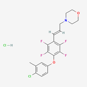 4-[(E)-3-[4-(4-chloro-3-methylphenoxy)-2,3,5,6-tetrafluorophenyl]prop-2-enyl]morpholine;hydrochloride